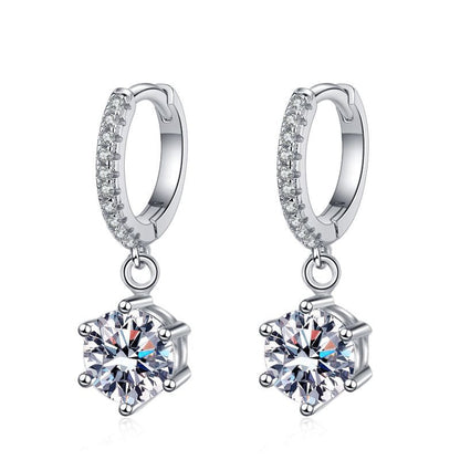 [KELA]CLASSIC 6-PRONG MOISSANITE DROP EARRINGS