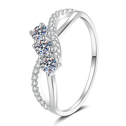 [KELA]INTERTWINING LOVE MOISSANITE RING