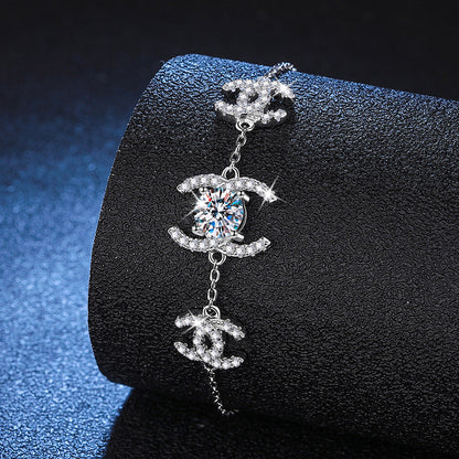 [KELA]CLASSIC INTERLOCKING MOISSANITE BRACELET