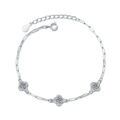 [KELA]TRIPLE-CLOVER MOISSANITE BRACELET
