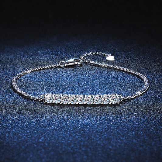 [KELA]SMILING CURVE MOISSANITE BRACELET