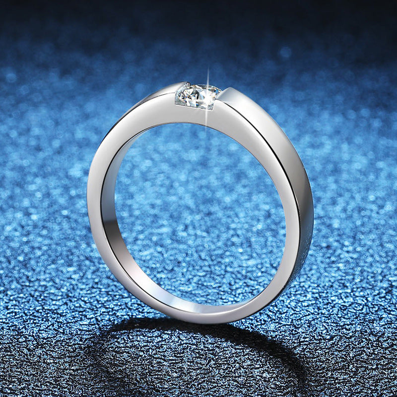 [KELA]SLEEK MINIMALIST COUPLE'S MOISSANITE RING