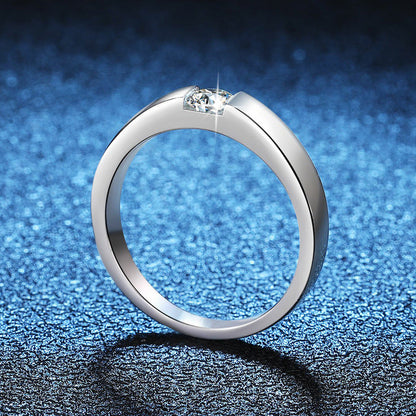 [KELA]SLEEK MINIMALIST COUPLE'S MOISSANITE RING