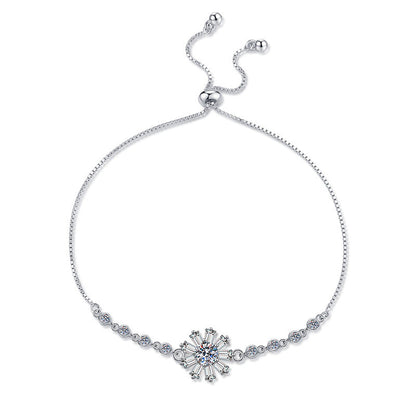 [KELA]RADIANT ICY CRYSTAL SUNFLOWER MOISSANITE BRACELET