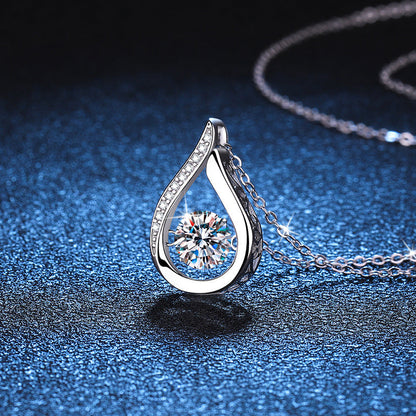 [KELA]DANCING WATER DROP MOISSANITE NECKLACE