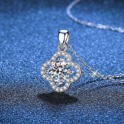 [KELA]CLASSIC CLOVER MOISSANITE PENDANT NECKLACE
