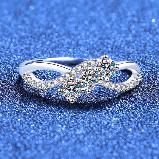 [KELA]INTERTWINING LOVE MOISSANITE RING
