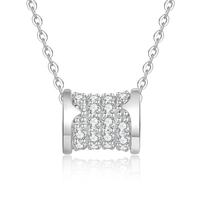[KELA]FULL-PAVE "HOURGLASS" MOISSANITE NECKLACE