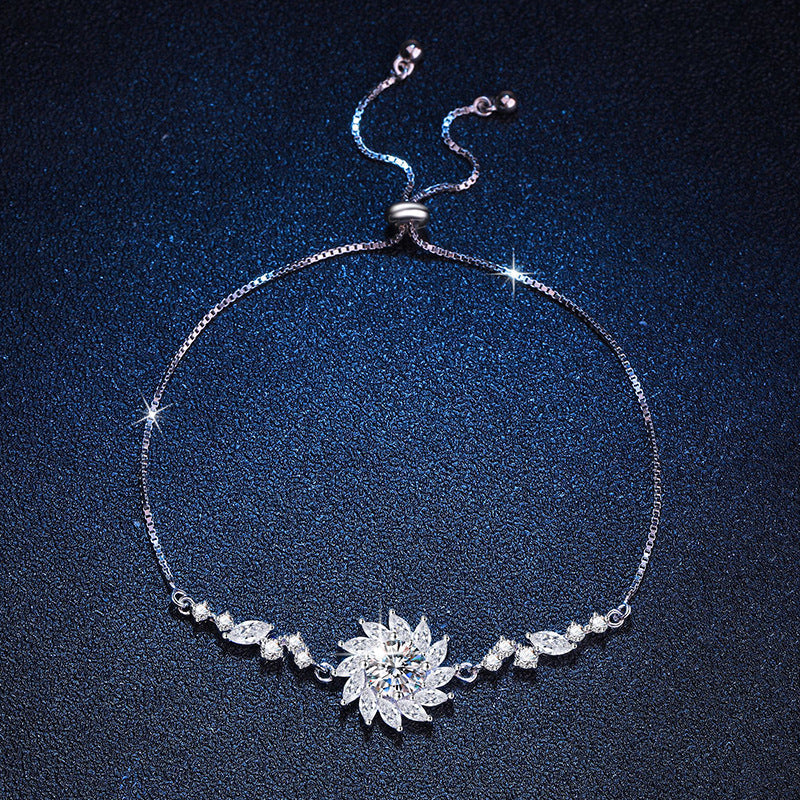 [KELA]RADIANT SUNFLOWER MOISSANITE BRACELET