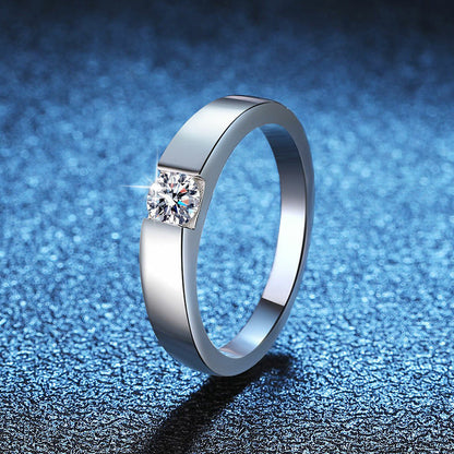 [KELA]SLEEK MINIMALIST COUPLE'S MOISSANITE RING
