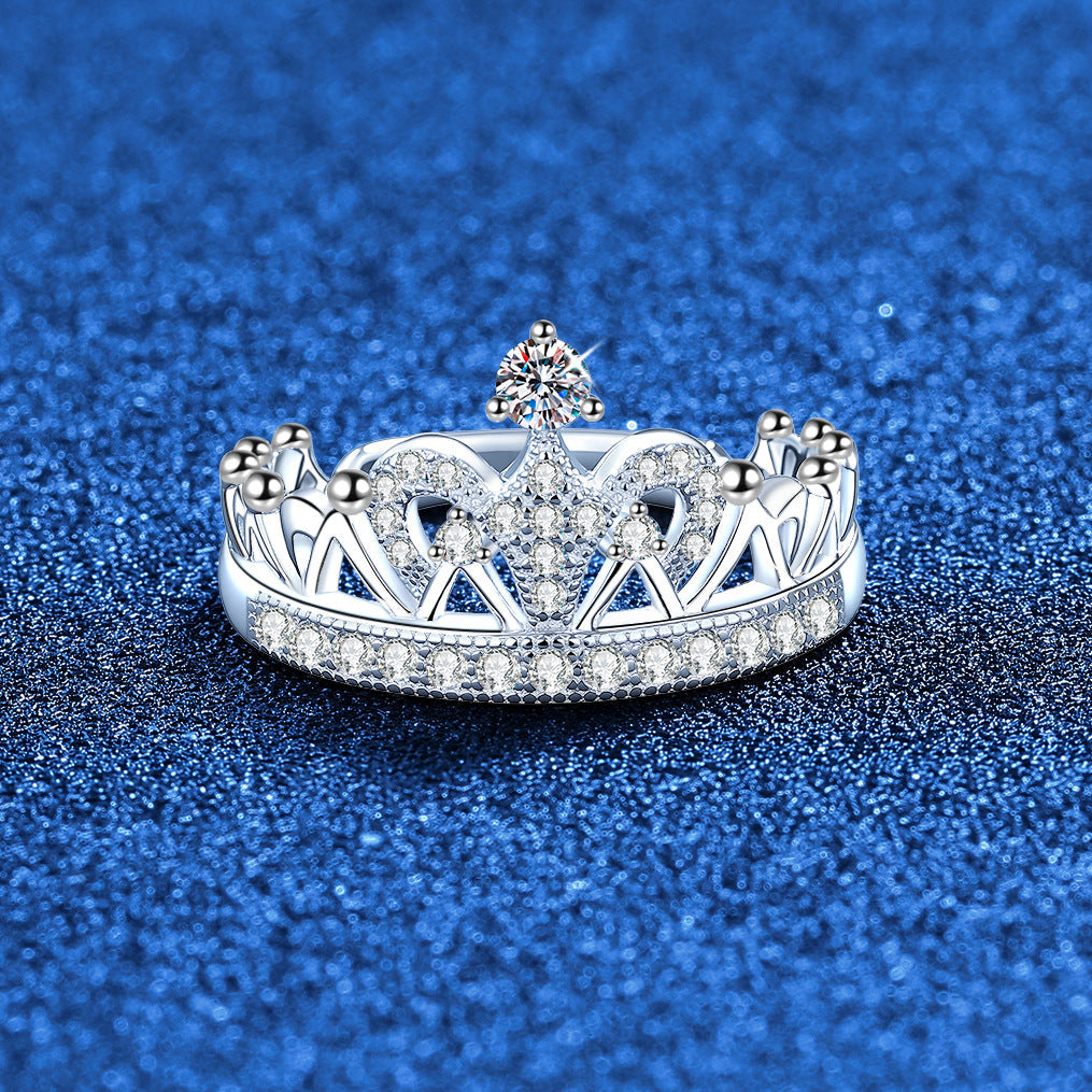 [KELA]DREAMY CROWN MOISSANITE RING - 1.2CT ELEGANT PRINCESS STYLE