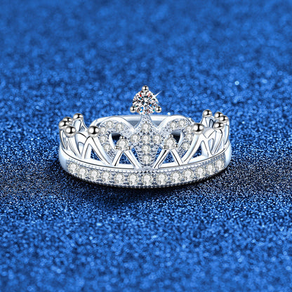 [KELA]DREAMY CROWN MOISSANITE RING - 1.2CT ELEGANT PRINCESS STYLE