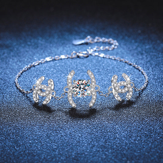 [KELA]CLASSIC INTERLOCKING MOISSANITE BRACELET