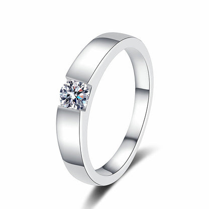 [KELA]SLEEK MINIMALIST COUPLE'S MOISSANITE RING