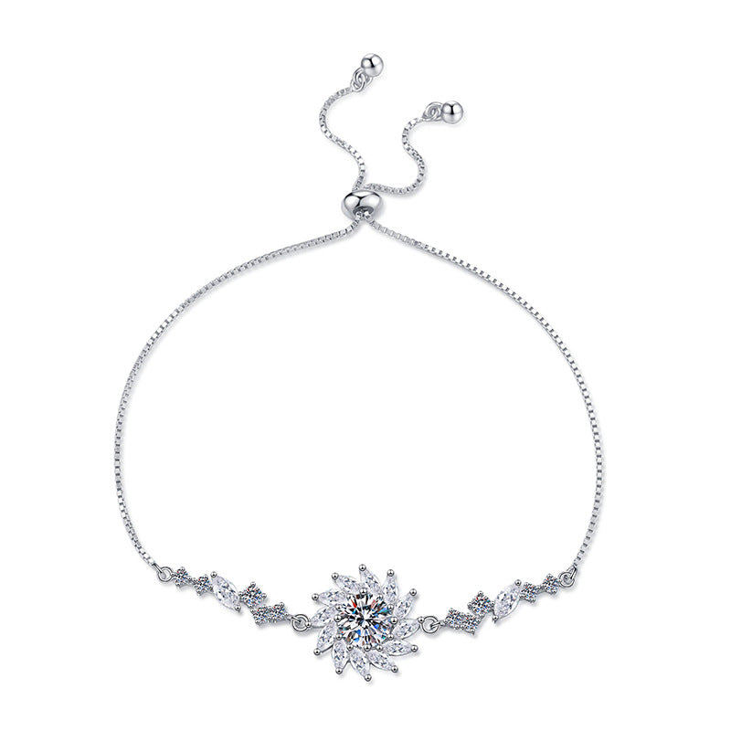 [KELA]RADIANT SUNFLOWER MOISSANITE BRACELET