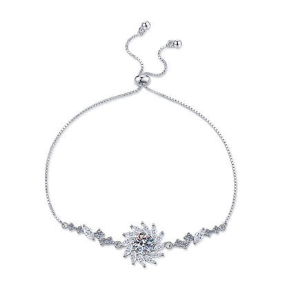 [KELA]RADIANT SUNFLOWER MOISSANITE BRACELET