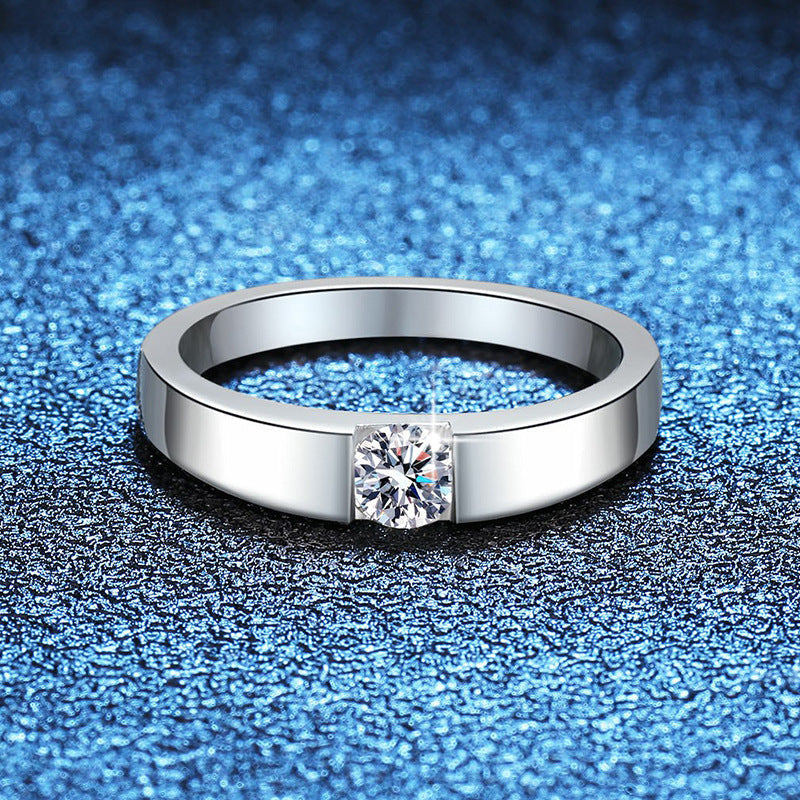 [KELA]SLEEK MINIMALIST COUPLE'S MOISSANITE RING