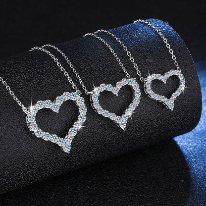 [KELA]ROMANTIC HEART MOISSANITE PENDANT NECKLACE