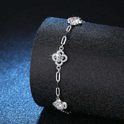 [KELA]TRIPLE-CLOVER MOISSANITE BRACELET