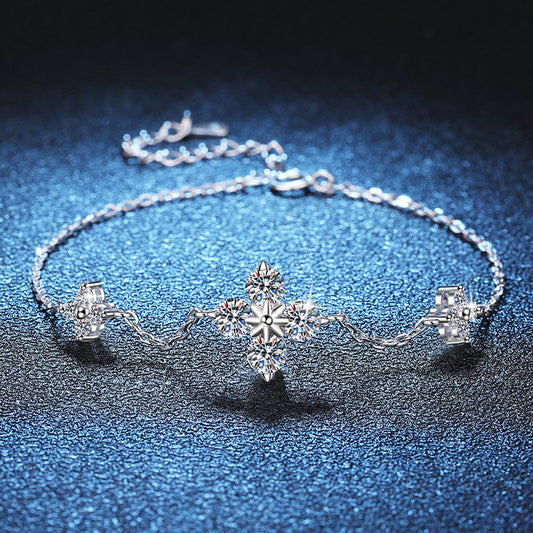 [KELA]CLOVER LUCKY CHARM MOISSANITE BRACELET
