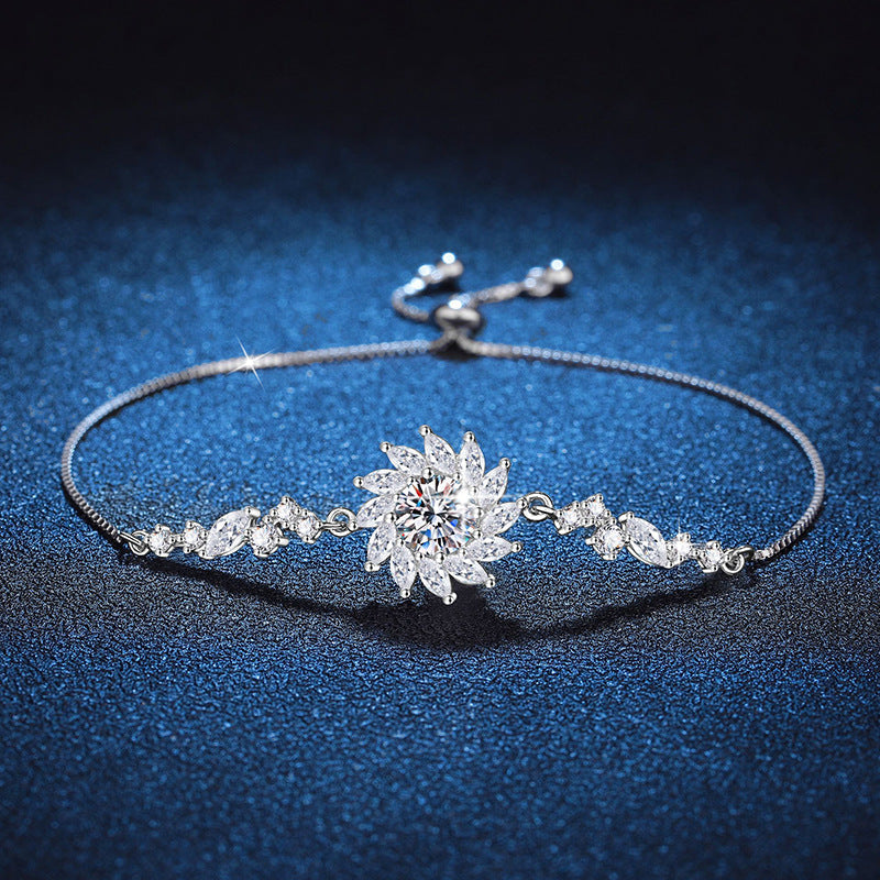 [KELA]RADIANT SUNFLOWER MOISSANITE BRACELET