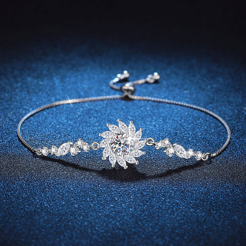 [KELA]RADIANT SUNFLOWER MOISSANITE BRACELET