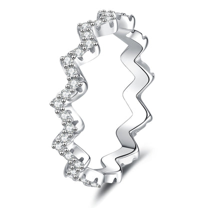 [KELA]CHIC WAVY MOISSANITE ETERNITY RING