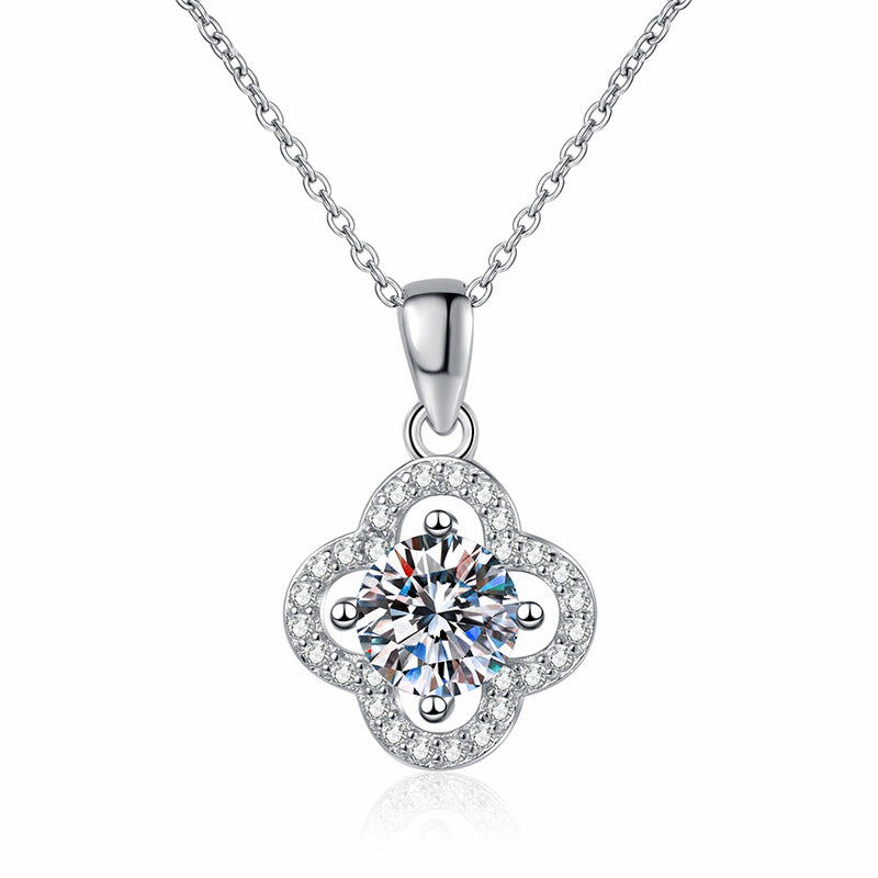 [KELA]CLASSIC CLOVER MOISSANITE PENDANT NECKLACE