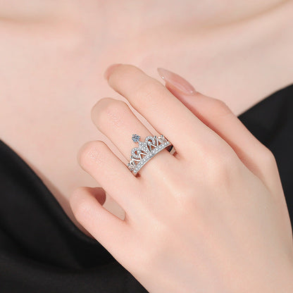 [KELA]DREAMY CROWN MOISSANITE RING - 1.2CT ELEGANT PRINCESS STYLE