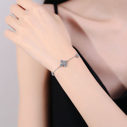[KELA]CLOVER LUCKY CHARM MOISSANITE BRACELET