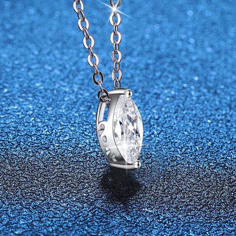 [KELA]SOPHISTICATED MARQUISE-CUT MOISSANITE PENDANT NECKLACE