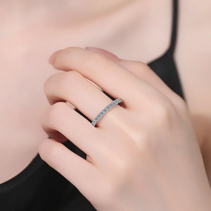[KELA]DAINTY 0.87CT FULL ETERNITY MOISSANITE RING