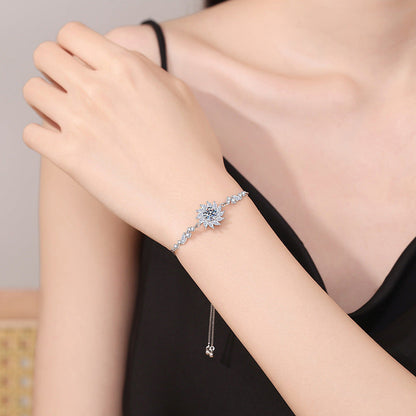 [KELA]RADIANT SUNFLOWER MOISSANITE BRACELET