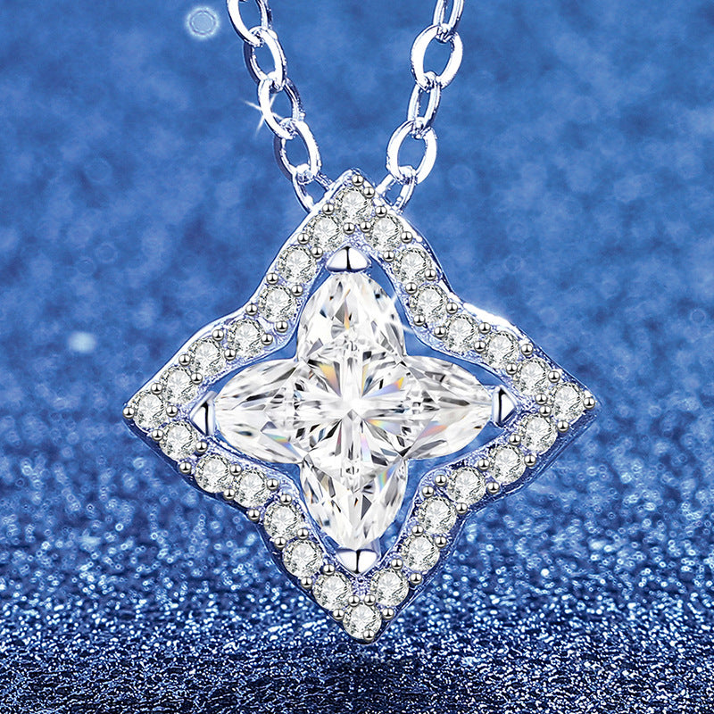 [KELA]STAR-CLOVER MOISSANITE NECKLACE