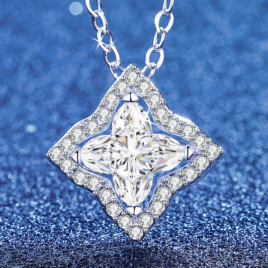 [KELA]STAR-CLOVER MOISSANITE NECKLACE