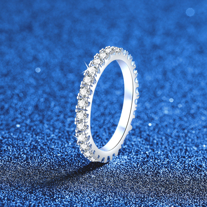 [KELA]DAINTY 0.87CT FULL ETERNITY MOISSANITE RING