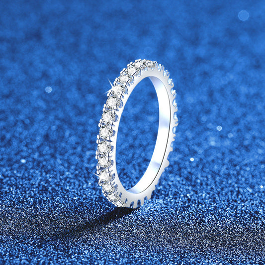 [KELA]DAINTY 0.87CT FULL ETERNITY MOISSANITE RING