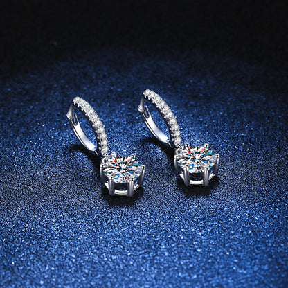 [KELA]CLASSIC 6-PRONG MOISSANITE DROP EARRINGS