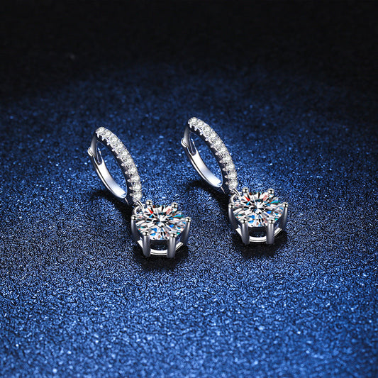 [KELA]CLASSIC 6-PRONG MOISSANITE DROP EARRINGS