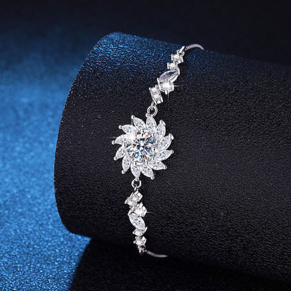 [KELA]RADIANT SUNFLOWER MOISSANITE BRACELET