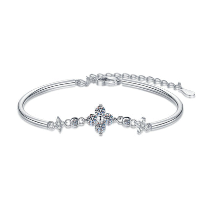 [KELA]CLOVER & TWIN-STAR MOISSANITE BRACELET