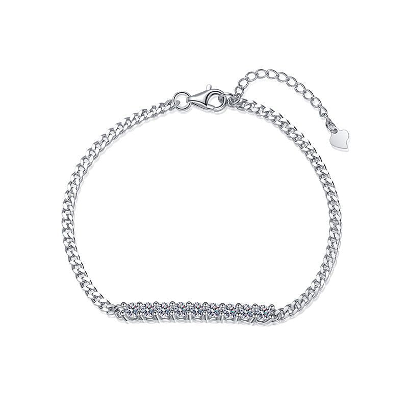 [KELA]SMILING CURVE MOISSANITE BRACELET