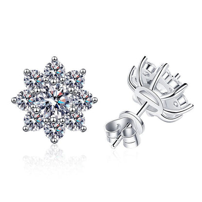 [KELA]RADIANT SUNFLOWER MOISSANITE STUD EARRINGS