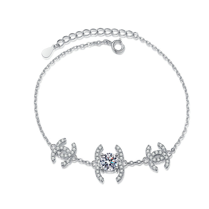 [KELA]CLASSIC INTERLOCKING MOISSANITE BRACELET