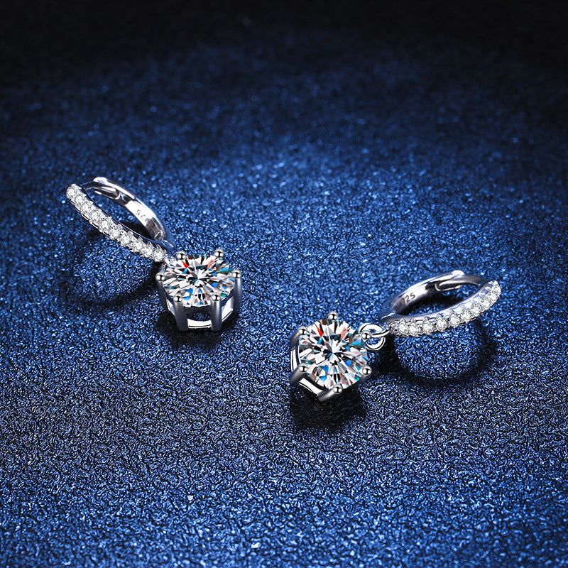[KELA]CLASSIC 6-PRONG MOISSANITE DROP EARRINGS