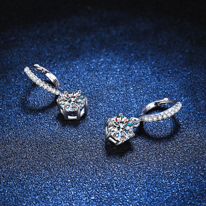 [KELA]CLASSIC 6-PRONG MOISSANITE DROP EARRINGS