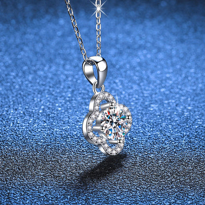 [KELA]CLASSIC CLOVER MOISSANITE PENDANT NECKLACE