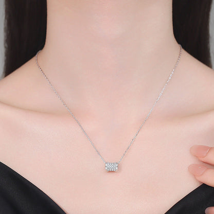 [KELA]FULL-PAVE "HOURGLASS" MOISSANITE NECKLACE