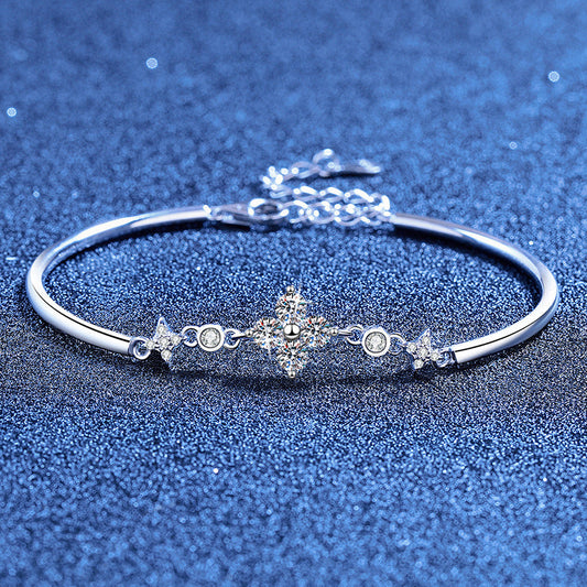 [KELA]CLOVER & TWIN-STAR MOISSANITE BRACELET