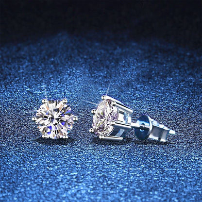 [KELA]SIX-PRONG MOISSANITE EARRINGS